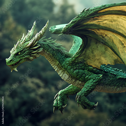 green dragon head
