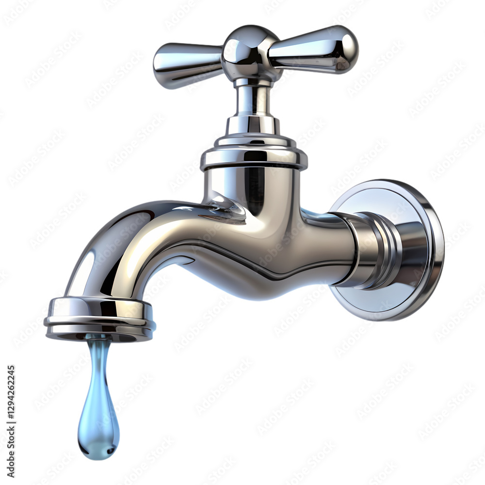Shiny Chrome Faucet Water Tap Metal Drip Design Element 3d drop pipe pure flow clean black steel Shiny Chrome Faucet Water Tap Metal Drip Design Element 3d drop pipe pure flow clean black steel