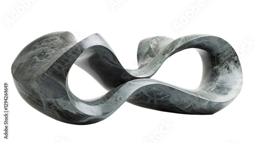 Modern Floor Sculpture on transparent background PNG. photo