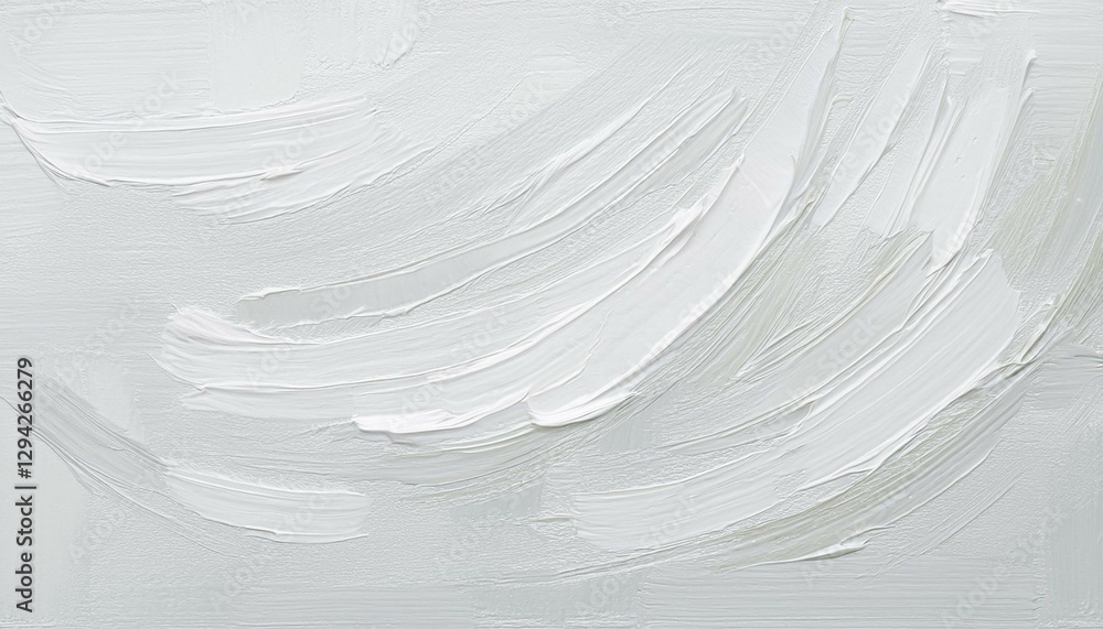Obraz premium white oil painting brush strokes texture background generative ai