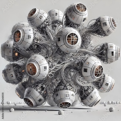 Modular yet intricate this colony consists of interconnected pod