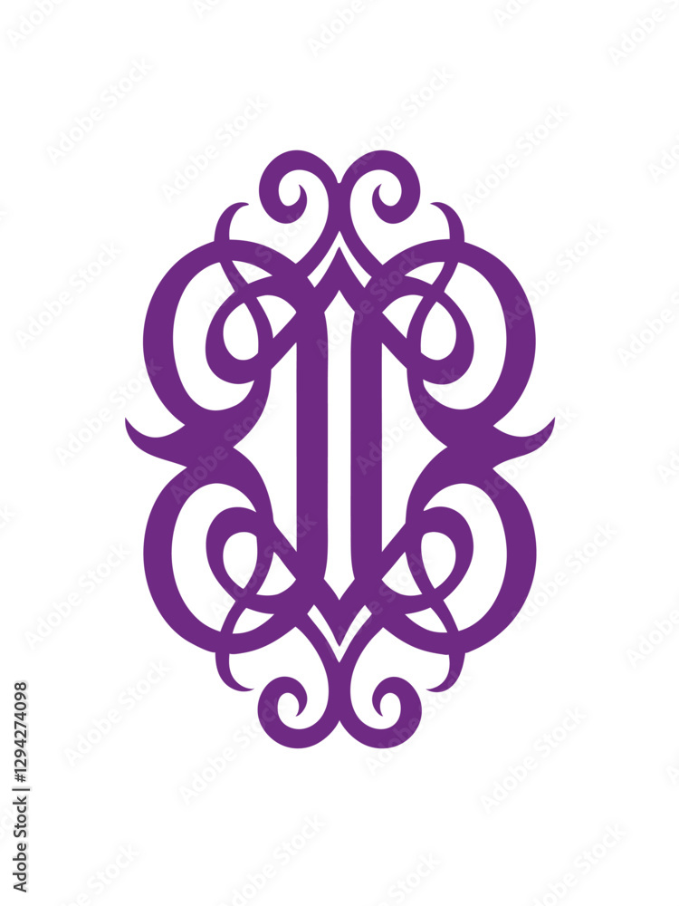 Obraz premium Ornate monogram vector graphic design.