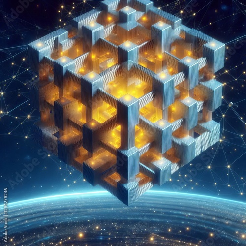 Tesseract Space A four dimensional space where cubes can be proj