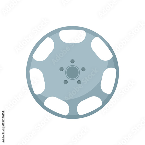 Gray Car Hubcap