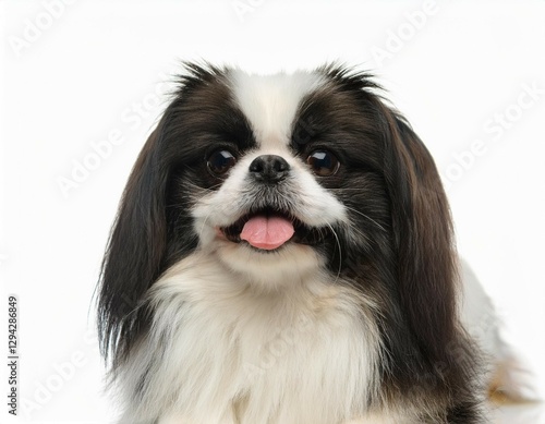 japanese chin dog isolated on white background photo