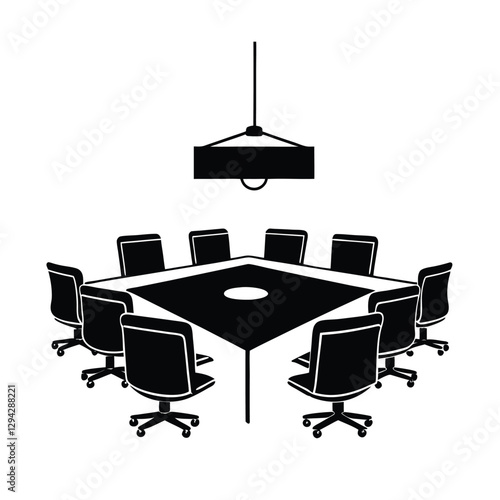 Modern boardroom projector silhouette displays engaging visual storytelling for corporate events