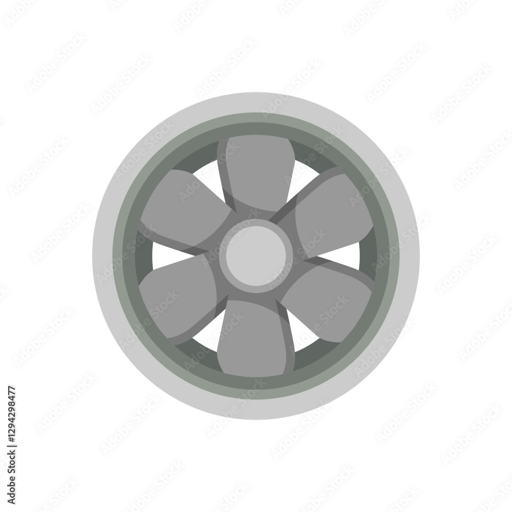Obraz premium Gray Fan Blade Icon