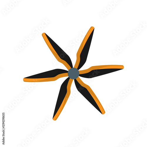 Orange and Black Star Blade