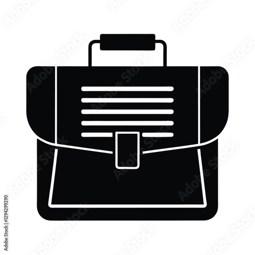 Sleek business briefcase silhouette elegantly encloses a critical document for secure professional transport