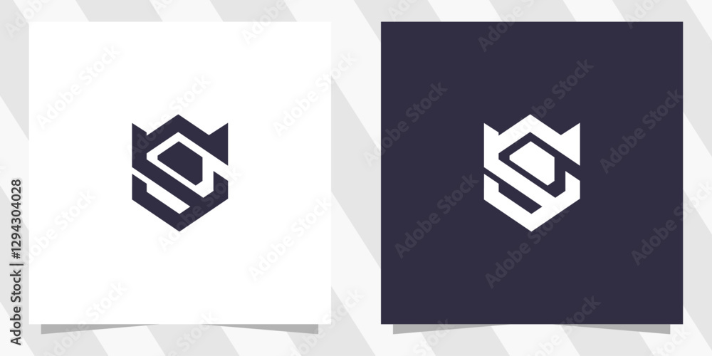 letter sc cs logo design vector letter sc cs logo design vector