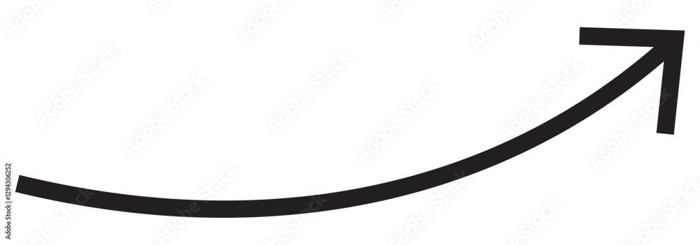 long Curve arrow icon vector . Black long up arrow icon vector . arrow pointing upward. long Curve arrow icon vector . Black long up arrow icon vector . arrow pointing upward.