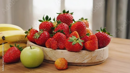 strawberries on basket