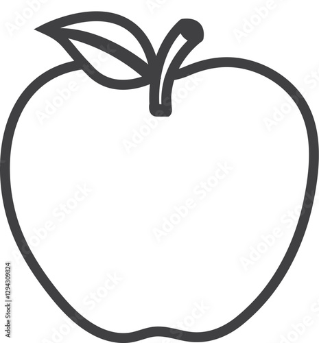 apple icon design, apple thin line design vector