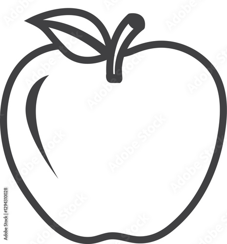 apple icon design, apple thin line design vector