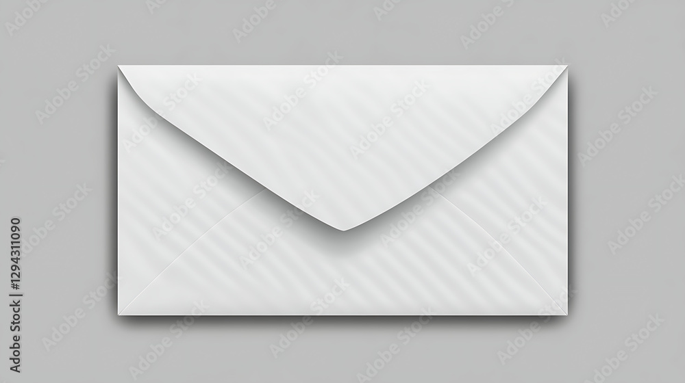 blank white envelope on grey background blank white envelope on grey background
