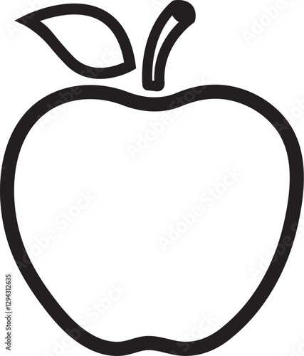 apple icon design, apple thin line design vector
