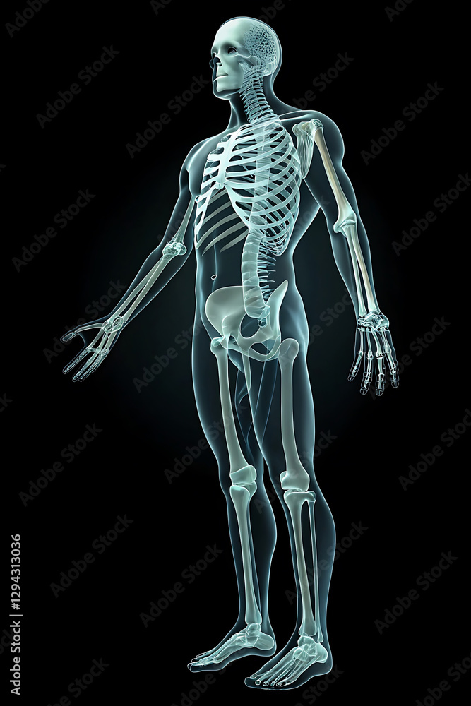 X-ray of human body of a man with skeleton, Perfect for medicine works. Isolated on a black background. X-ray of human body of a man with skeleton, Perfect for medicine works. Isolated on a black background.