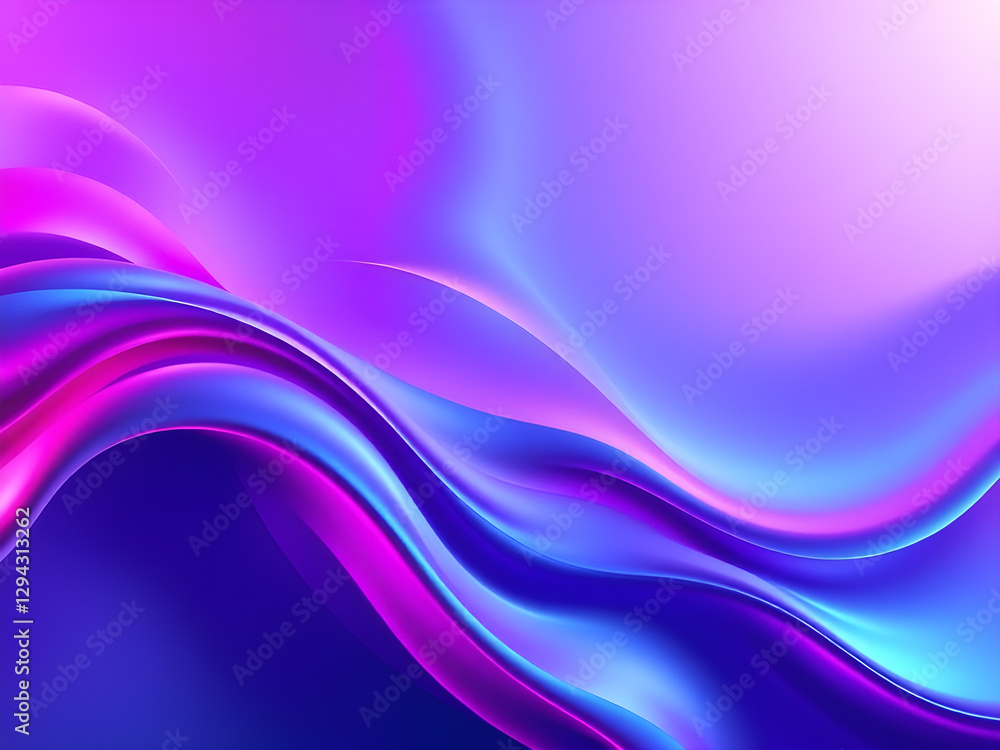 Fototapeta premium 3D abstract background with fluid shapes, smooth gradients, and dynamic lighting, creating depth and a futuristic feel.