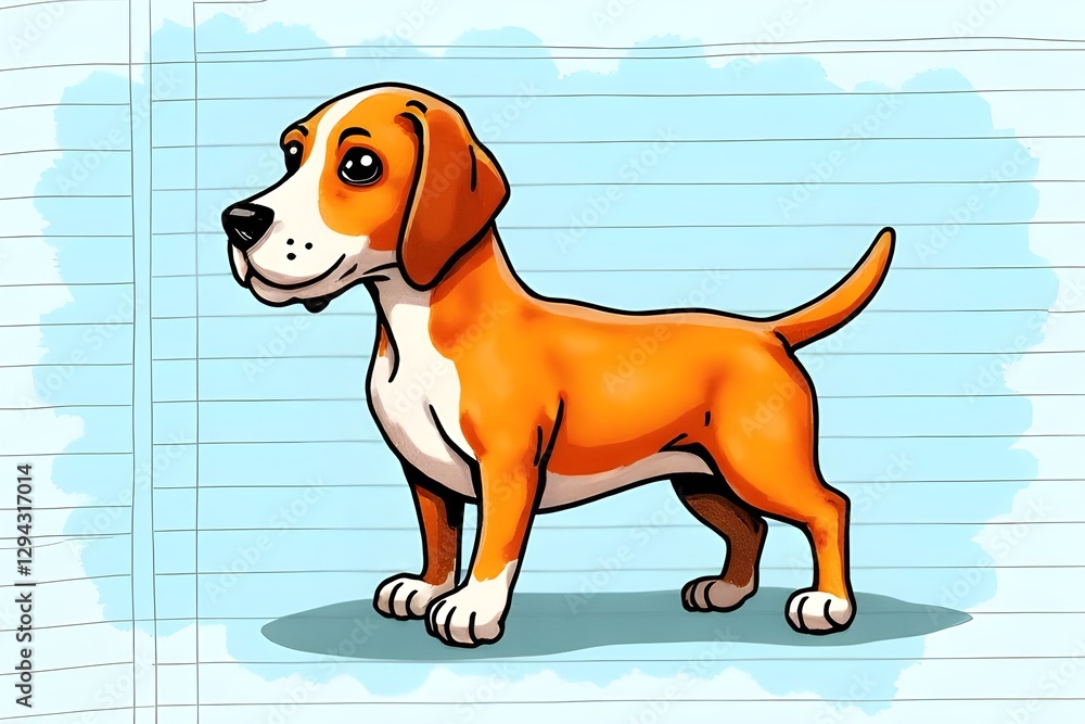 Cute Cartoon Dog Drawing Tutorial - How to Draw a Beagle Step by Step Cute Cartoon Dog Drawing Tutorial - How to Draw a Beagle Step by Step