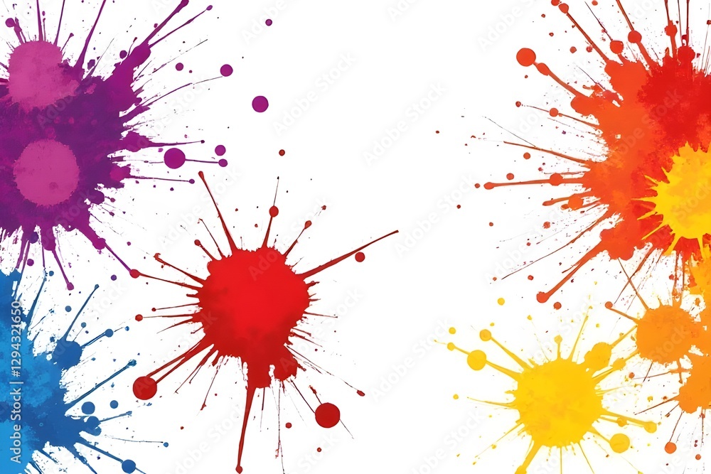 Colorful Paint Splatter Background Design Colorful Paint Splatter Background Design