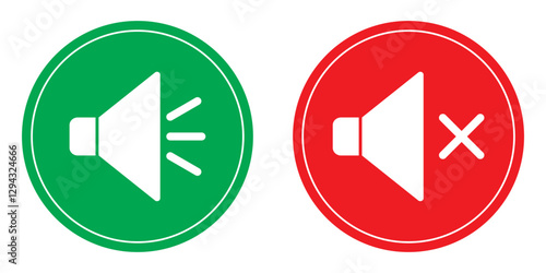Set of sound sing. Speaker icon set.