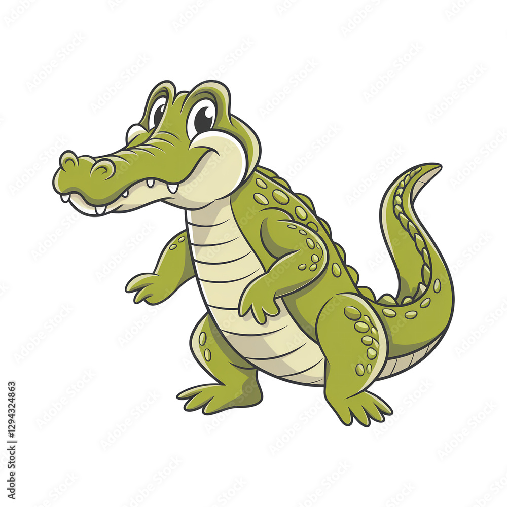 Naklejka premium Bold Crocodile Illustration.