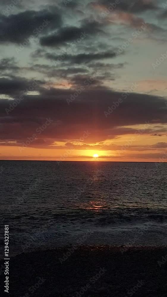 sunset over the sea sunset over the sea