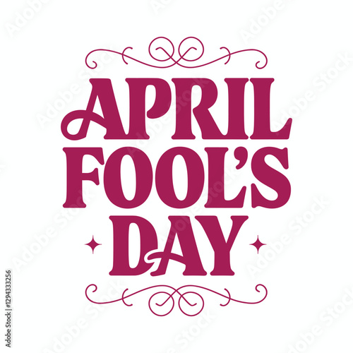 Playful Funny vector hand-drawn April Fool's Day lettering