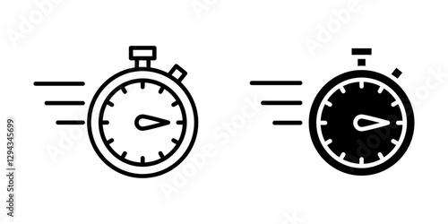 quick time Icon set.Symbol isolated white background. vector illustration. color editable.