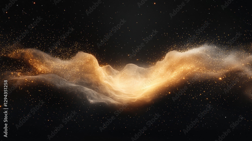 Fototapeta premium Cosmic nebula formation outer space digital art galactic environment abstract viewpoint