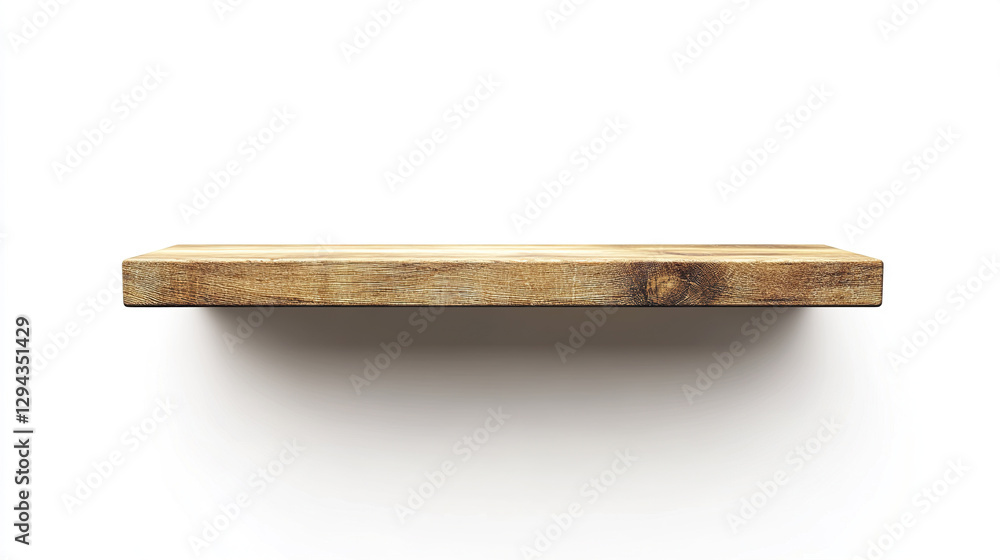 Wooden shelf isolated on white background Wooden shelf isolated on white background