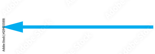 Straight thin line arrow isolated on transparent background – Long arrow
