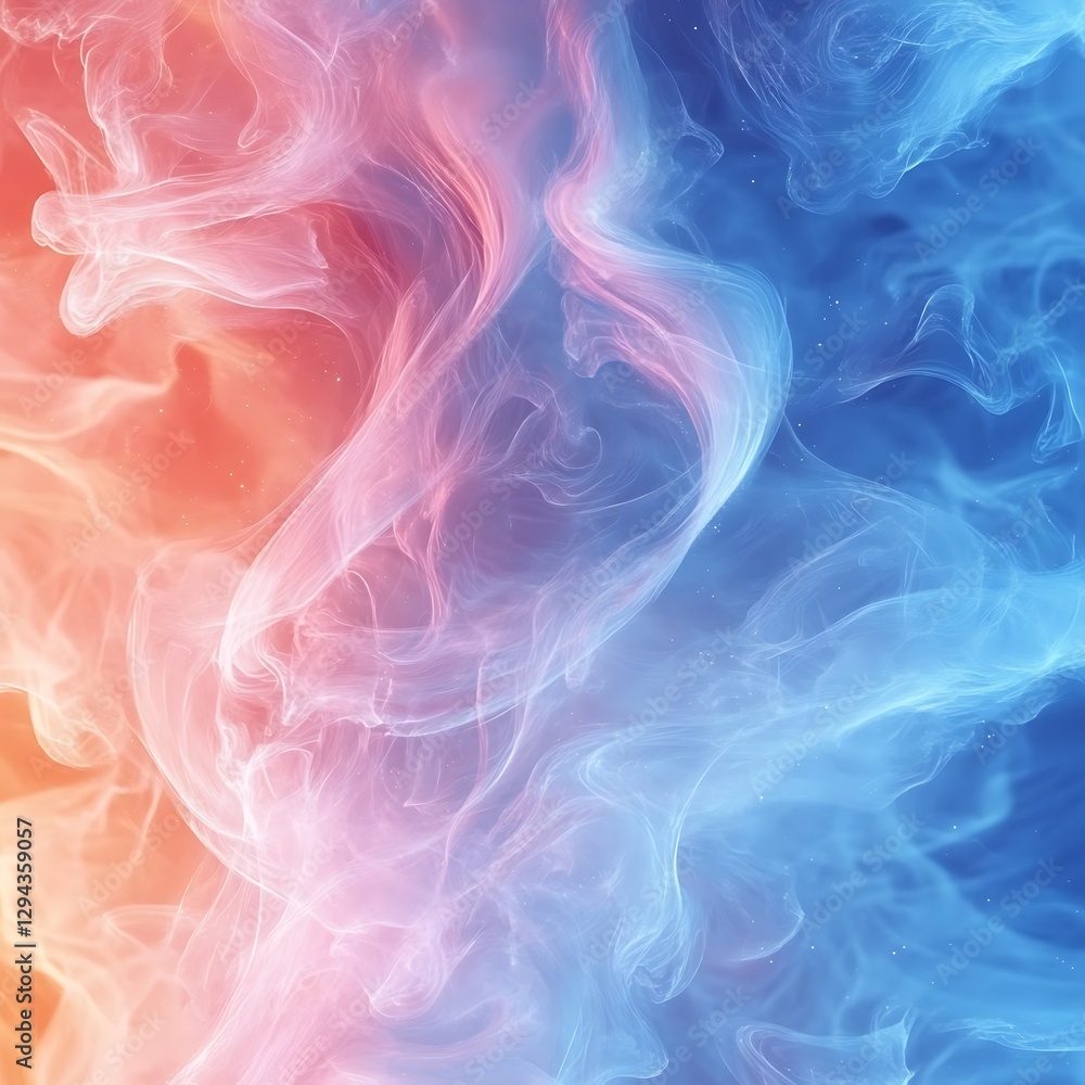 Fototapeta premium Swirling colors form a visual abstract in pinks and blues