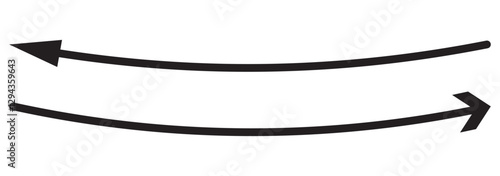 vector icon of a thin long arrow. Black arrows vector illustration. Icons isolated. black long arrow.