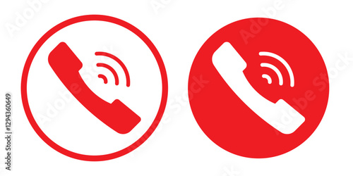 Wallpaper Mural Ringing phone icon set. Telephone call sign. Smartphone ringing symbol on Transparent background. Vector illustration Torontodigital.ca