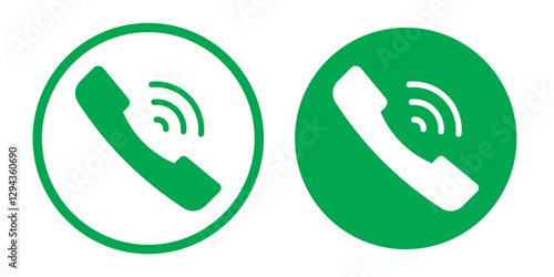 Wallpaper Mural Ringing phone icon set. Telephone call sign. Smartphone ringing symbol on Transparent background. Vector illustration Torontodigital.ca