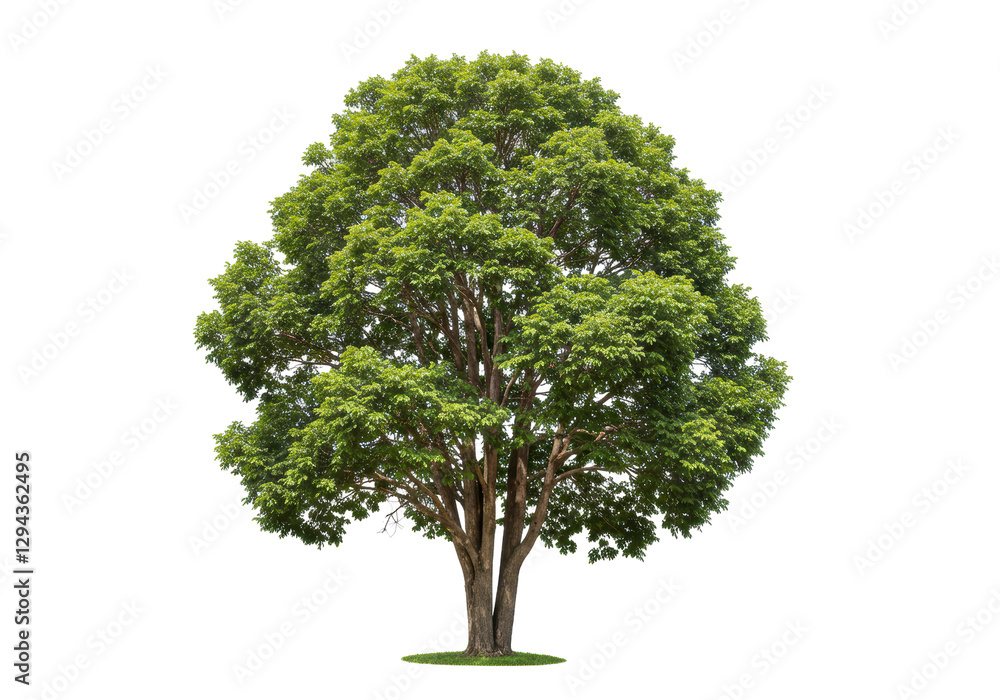 Isolated Lush Green Tree with Dense Foliage Isolated Lush Green Tree with Dense Foliage