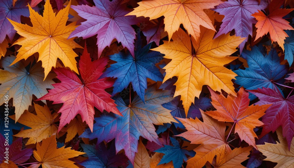 Colorful autumn leaves background with vibrant shades of red, orange, yellow, and brown in a natural fall setting Colorful autumn leaves background with vibrant shades of red, orange, yellow, and brown in a natural fall setting