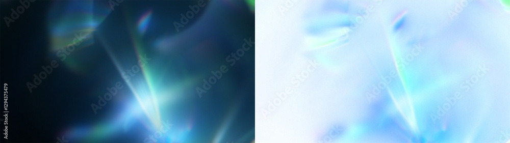 Fototapeta premium Jade Light Prism Whisps: Abstract background featuring delicate jade light whisps and a soft prism effect. Use as a gentle, subtle overlay. on black or Transparent.