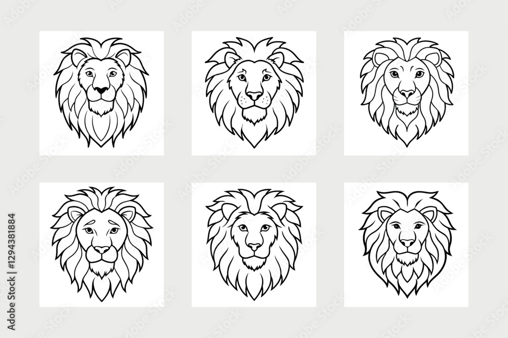 Lon head logo vector illustration. Lon head logo vector illustration.