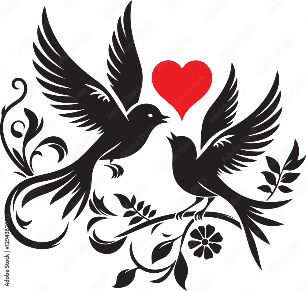 Obraz premium Birds vector image