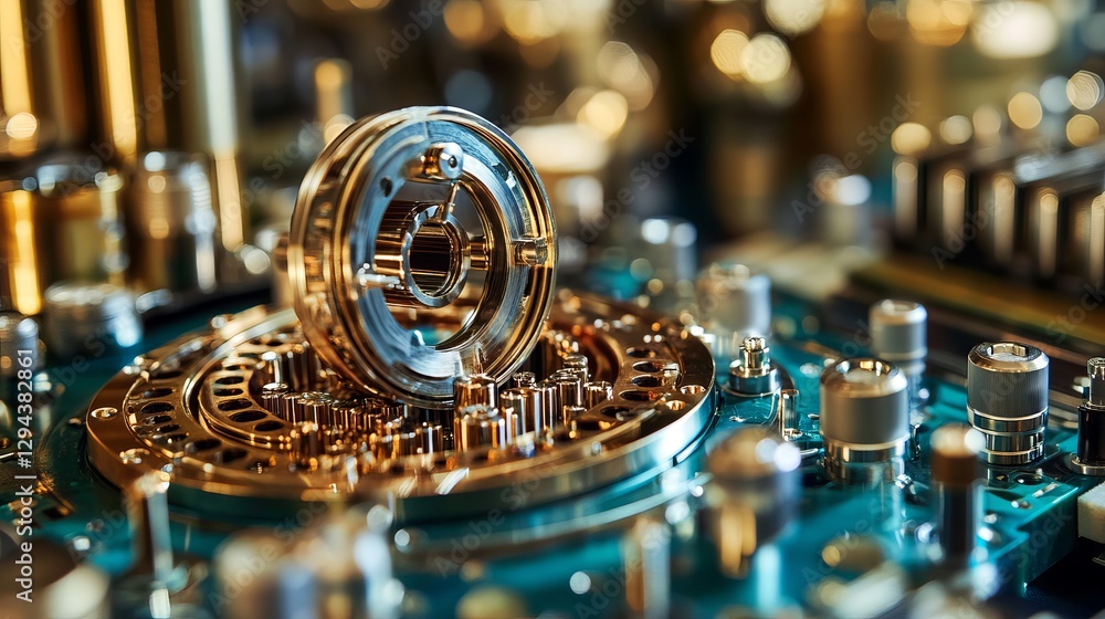 Precise Gold Metal Gear Mechanism Detailed Closeup Technology Engineering Industrial Machine Part Component Detailed Macro Photography Advanced Precise Gold Metal Gear Mechanism Detailed Closeup Technology Engineering Industrial Machine Part Component Detailed Macro Photography Advanced