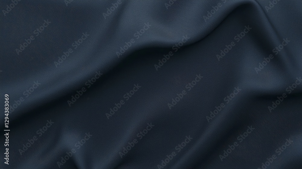 Fototapeta premium Deep blue fabric texture, rich color and subtle pattern for design backgrounds dark