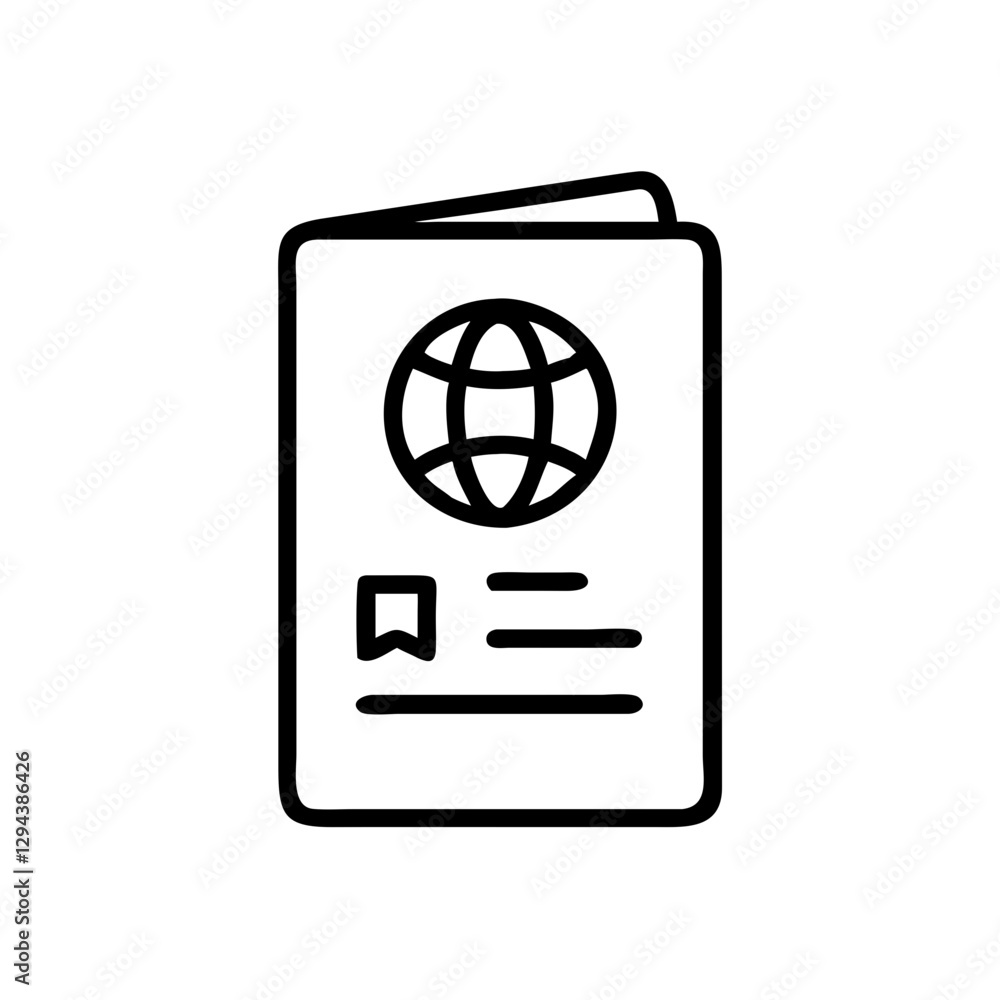 Passport icon on transparent background for summer travel relaxation concept
Passport icon on transparent background for summer travel relaxation concept