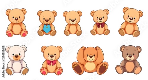 Wallpaper Mural set of teddy bear Torontodigital.ca