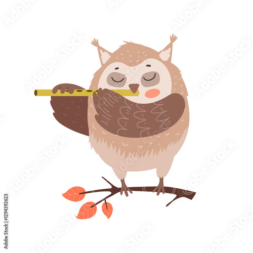 Owl Playing Flute