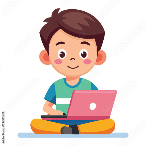 boy with laptop
