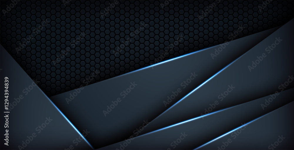 dark abstract blue light background gradient shapes. navy blue hexagon mesh pattern decoration. eps10 vector dark abstract blue light background gradient shapes. navy blue hexagon mesh pattern decoration. eps10 vector
