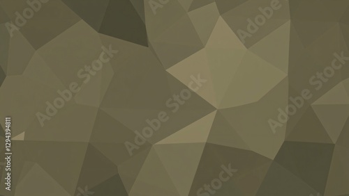 Abstract Olive Green Low Polygonal Background Texture