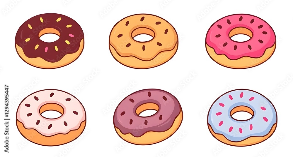 Fototapeta premium Set of donuts